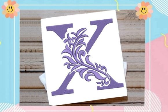 Beautiful Monogram Letter X: Elegant Embroidery Review