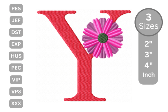 Blossom Alphabet Letter - Y: A Festive Touch