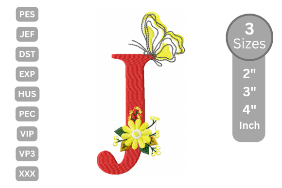 Butterfly Bloom Alphabet - J: A Stylish Monogram Choice