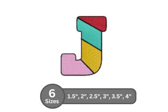 Candy Stripe Alphabet - J: A Designer’s Stitch Test