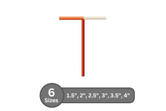 Color Bar Alphabet -T: Elegant Monogram Embroidery
