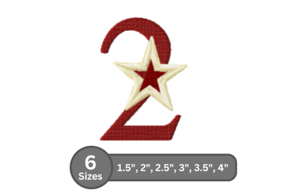 Star Pop Number -2: A Stylish Embroidery Design