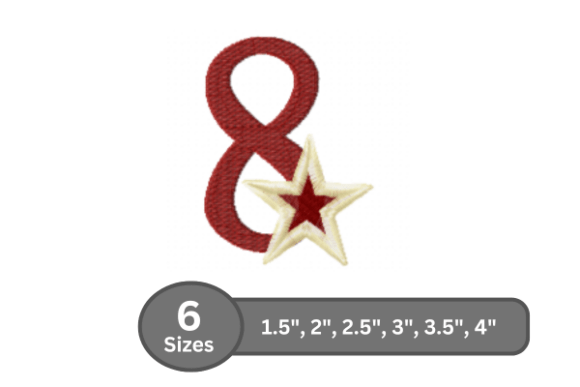 Stylish Star Pop Number -8 for Apparel
